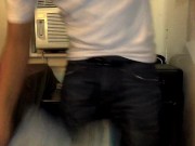 Office Assistant Sagging Pants and Dick Slip at Work