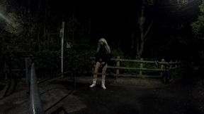 Bit dark bit wet flashing next to the road