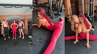 Backstage from gym flashing and before the scene with Atlanta Moreno and Maximo Garcia