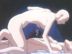 Two bald hentai girls in lesbian sex