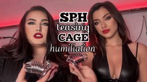 SPH for a Pussy Free Loser in Chastity Cage | Mistress Karino and Lady Perse [MP4 FHD] Small Penis Humiliation Femdom POV