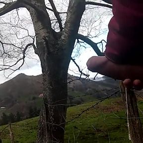 Man with a Cock Fat and Long Massages Her on the Mountain, a Goatherd Interrupted
