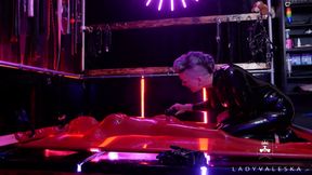 Teased in the Vac Bed by Latex Goddess