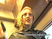Amateur persuaded to flash on the train