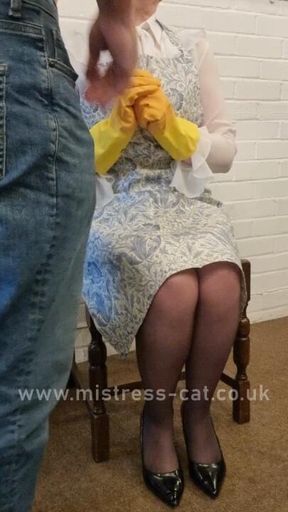 Landlady spanks her tenant