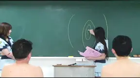 Female instructor shows her pussy to slaves for anatomy lesson