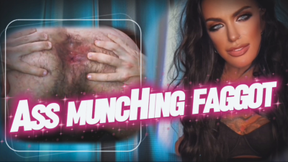 ASS MUNCHING FAGGOT- MistressRavenFD commands you to stroke that worthless cock while detailing exactly how you