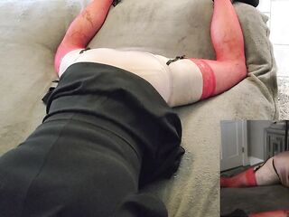Crossdresser strokes and loves himself