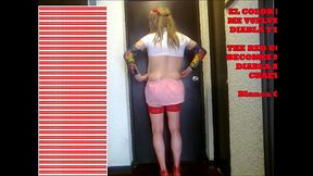 la minifalda y medias rojas me hace cada dia mas diabla y loco Blanca Gar