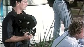 ON A 90'_S PORN SET: A NICE BLOWJOB TO THE DIRECTOR AND THEN ON WITH THE FUCK IN FRONT OF THE CAMERA