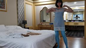 Sissy Slut Michelle Morning Wake-up in Bangkok Hotel and Web Show