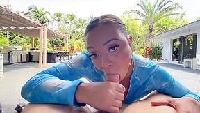 Adrianna Maya Gets Fucked Outside To Get Filled With A Dripping Creampie