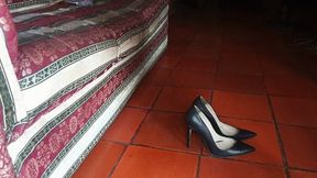 Letting stiletto heels sway as they dangle from the feet of a goddess (3)
