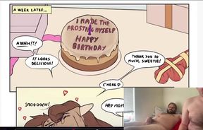 Desperate Gay Furry Slut Shoves Bookbag Toy Up Ass Gushing