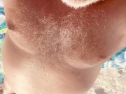 Strongman shows off cock and balls bulge Aaron beach