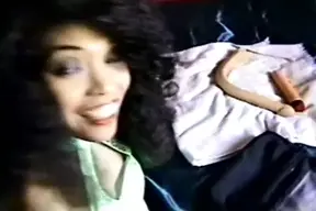 Vintage film showcases superb ebony babe pleasuring guy