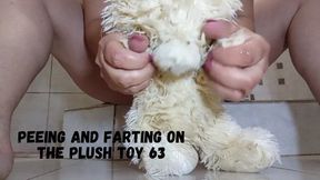 Peeing and farting on the plush toy 63