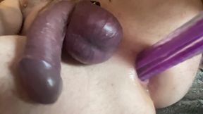 Huge Dildo in Wet Ass