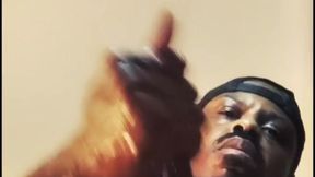 Handsome boy jerks off to close-up fantasy of big black cock