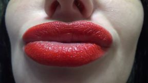 Kiss me baby! Red lipstick and big sexy lips fetish