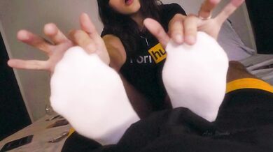 Sockjob Footjob Special 20K Subs Ava Brooke cum on feet goddess