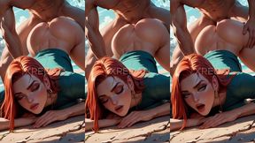 ruiva tomando forte por tras ai generation video ai-generated