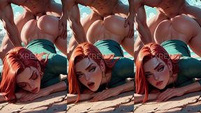 ruiva tomando forte por tras ai generation video ai-generated