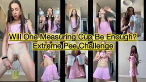 Extreme Pee Holding Challenge - Measuring Cups & Desperate Bursting Bladder