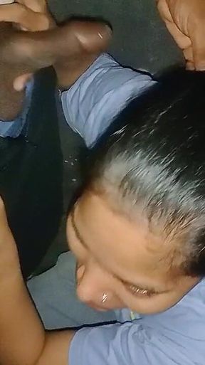 Blowjob Series Having Blowjob Behind the Truck at Midnight