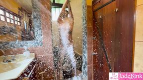 Amateur Girlfriend Dirty Foam Spray &mdash;  Fuck and Bondage Humiliation