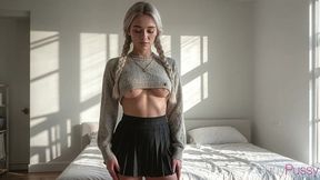 skinny cutie with pigtails sucks awesome[ai]
