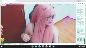 Pink-Haired Cosplay Babe With Glasses Gets Wild In Steamy Hentai Scene