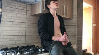 STEP SON Jerking OFF when his DADDY NOT IN HOME (23cm) / HUGE LOAD /&nbsp;