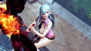 Princess Elizabeth and demon perky fuck in a public bath hentai 3d