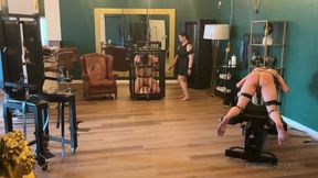Piss Drenched Bound Slaves in Dominatrix Dungeon