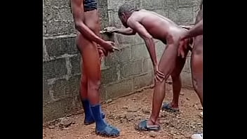 Banging group sex outside with chubby bottom