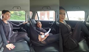 XXZaraMaeXX Masturbates In The Back Of A Moving Car