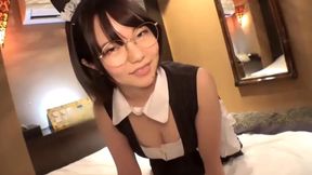 Japanese maid Nenne Ui has sex with her man in various positions