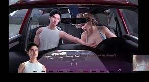 Step-Sis almost caught us!! MILF Step-Mom gave me a blowjob in the car and eats my load.