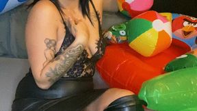 Inflatable toys destroyed custom video