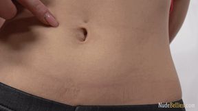 Sarah Kay shows you her belly and belly button at home - part 1 of 3 (HD quality)