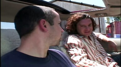 Audrey Hollander plays a daring hitchhiker who gets taken anally in a forest stream