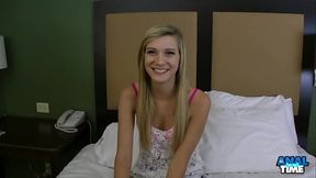 Chesty Blonde Cutie Chloe Brooke Gets her Ass Fucked And Creampied!