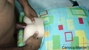 Very Horny in Tight White Doll