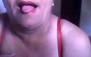 Brazilian granny shows her tits