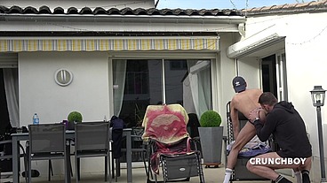 4210 the french slut LUDIW fucked raw by FRED outdoot