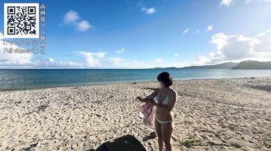 Spending time at the beach with my girlfriend, creampie couple/female college student/personal shooting