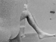 anal fuck underwater with explosive cumshot 8mm black and white footage