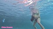 UNDERWATER Suck and FUCK! Getting Used in the Pool by Big Cock - Chloe Kreams, Steve Rickz
