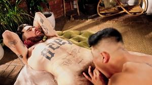 Rodsroom - Hairy asian gay Chris Damned enjoys sex scene HD